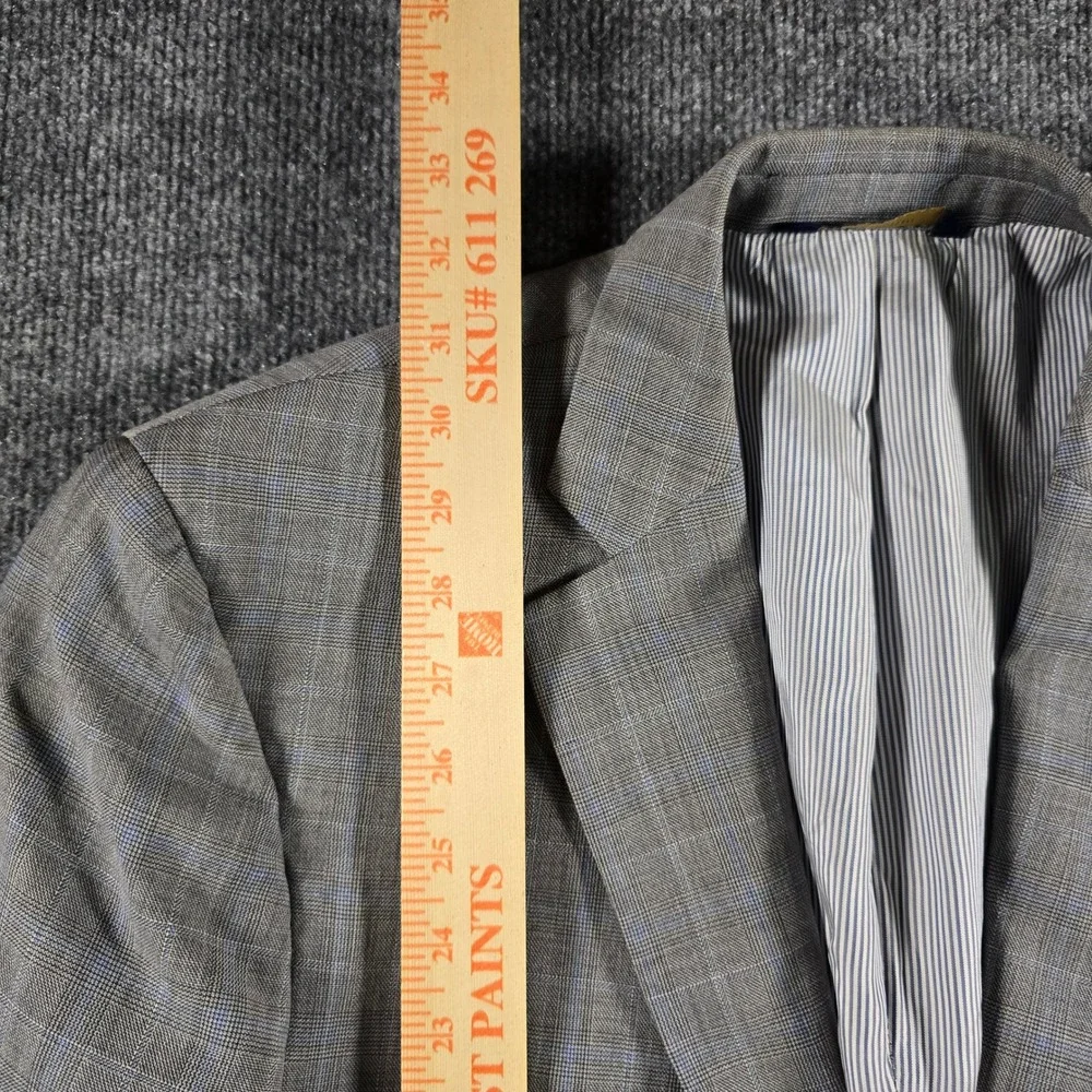 Brooks Brothers Explorer Fitzgerald Fit Blazer 43R Gray Glen Plaid Sport Coat